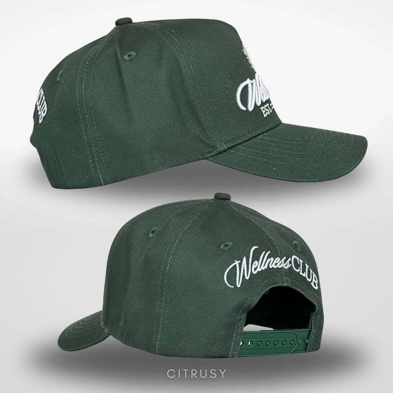 CITRUSY Vintage Sport Trucker Hat | Men & Women | Trendy Pickleball Health Golf Hats Men | American Country Western Cute Cowgirl Caps | Retro Baseball Cotton | Snapback (The Wellness Club | Green) - Image 3
