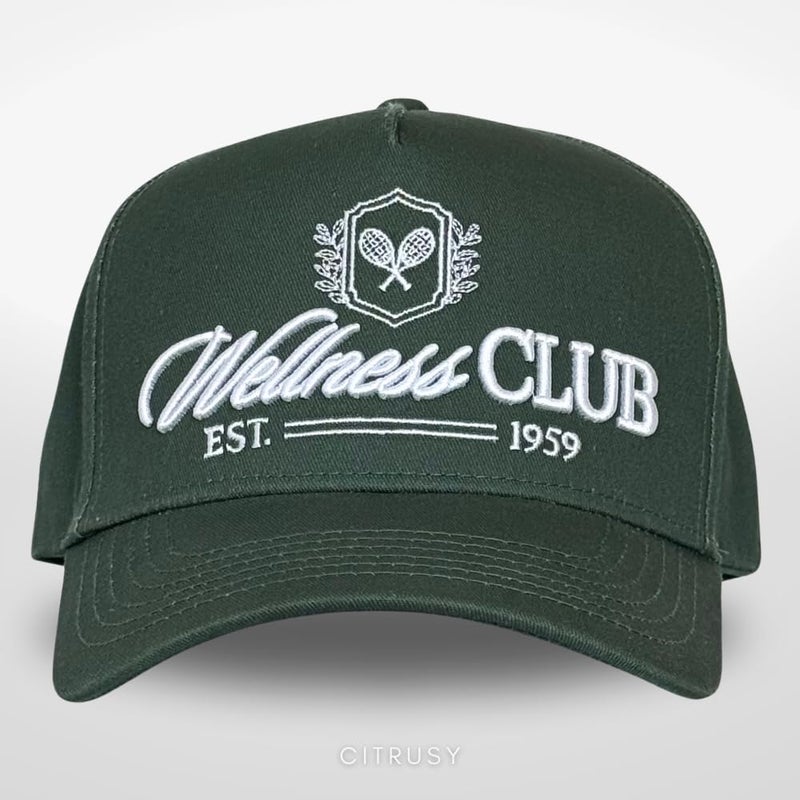 CITRUSY Vintage Sport Trucker Hat | Men & Women | Trendy Pickleball Health Golf Hats Men | American Country Western Cute Cowgirl Caps | Retro Baseball Cotton | Snapback (The Wellness Club | Green) - Image 2