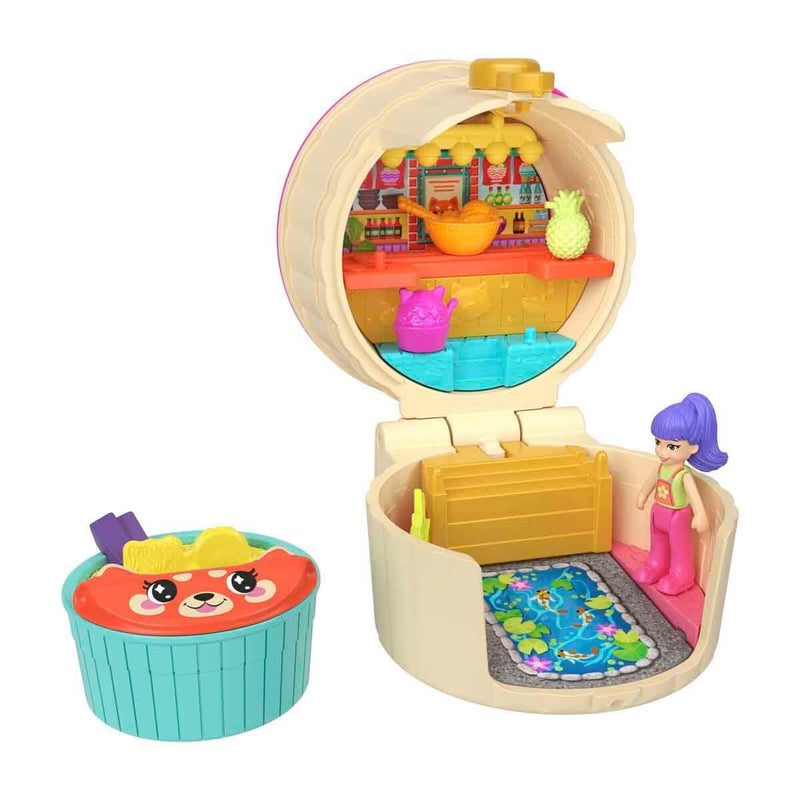 Polly Pocket Micro Dolls & Compacts with Toy Cars, Food Theme Vehicle Collection, Tiny Take Out Reveal Assortment with Surprises - Image 4