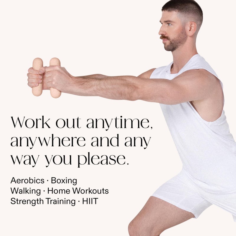 Bala Bars Dumbbell Set for Women & Men, 3lb Dumbbells (Sand) - Set of 2 Bars Designed for Walking, Strength Training, HIIT, Boxing & Aerobics - Dumbbell Weights for Working Out at Home - Image 3