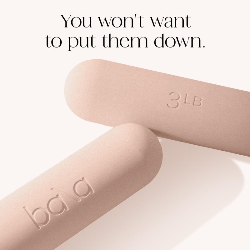 Bala Bars Dumbbell Set for Women & Men, 3lb Dumbbells (Sand) - Set of 2 Bars Designed for Walking, Strength Training, HIIT, Boxing & Aerobics - Dumbbell Weights for Working Out at Home - Image 5