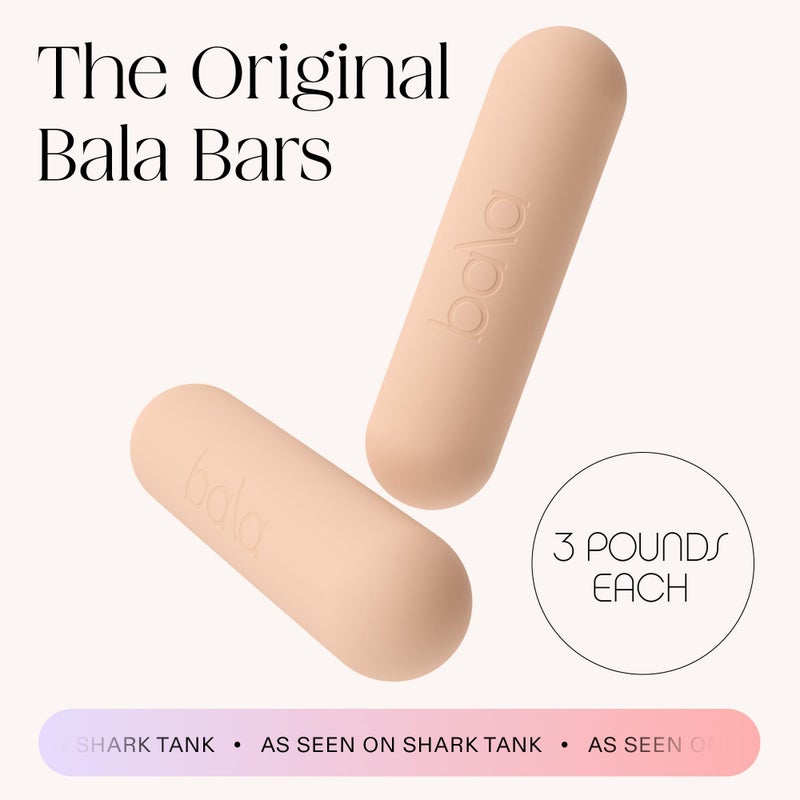 Bala Bars Dumbbell Set for Women & Men, 3lb Dumbbells (Sand) - Set of 2 Bars Designed for Walking, Strength Training, HIIT, Boxing & Aerobics - Dumbbell Weights for Working Out at Home - Image 2