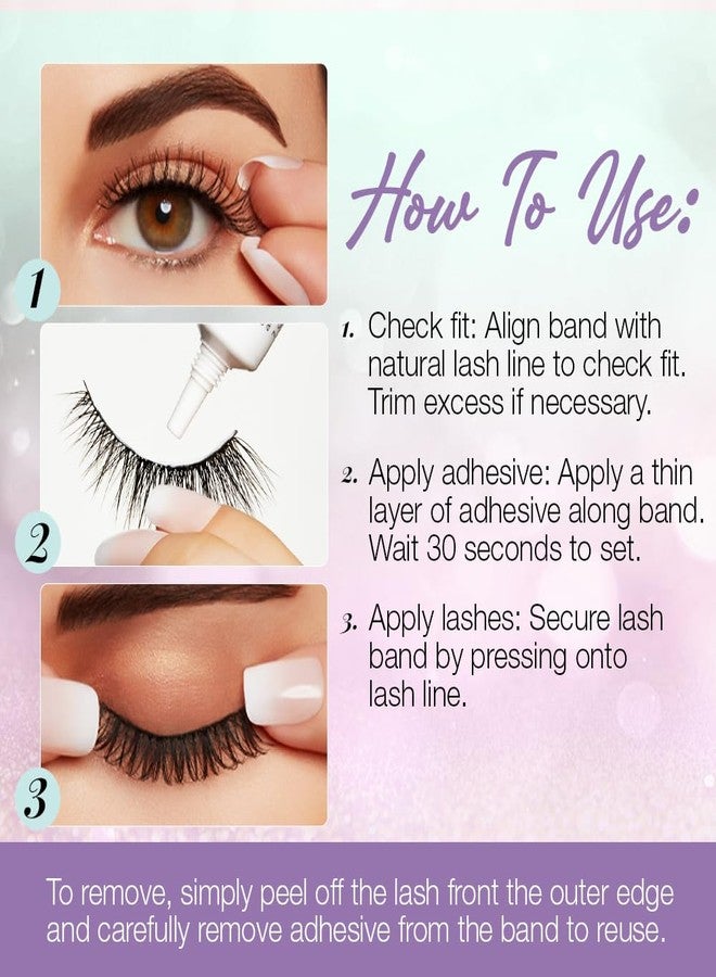 Ardell Winks Par'tay Lashes, Full Volume, 20mm Ultra-Long False Eyelashes, Feathered and Fluttery, Black Band, 1 Pair - Image 5