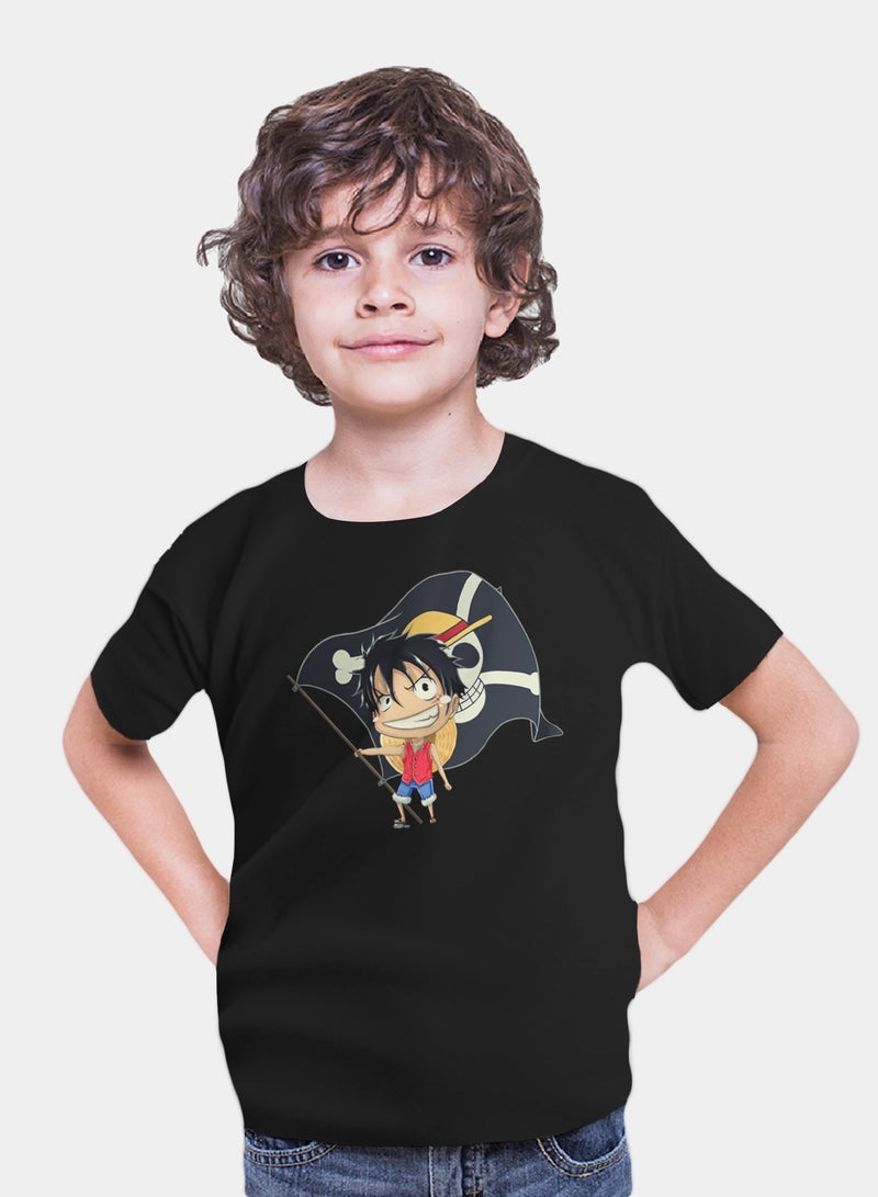 Fashion World Cotton T-shirt Printed with High-quality Anime One piece Monkey D. Luffy  - Image 1