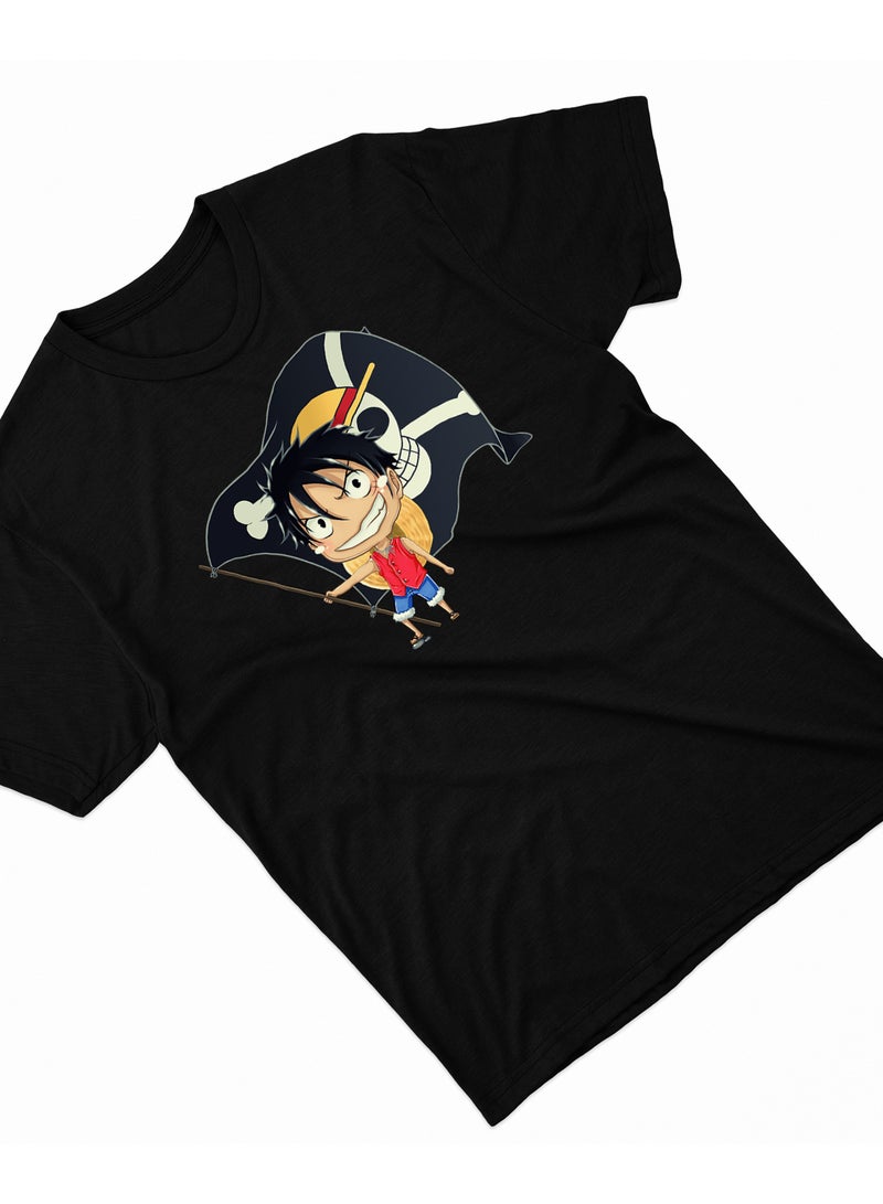 Fashion World Cotton T-shirt Printed with High-quality Anime One piece Monkey D. Luffy  - Image 2