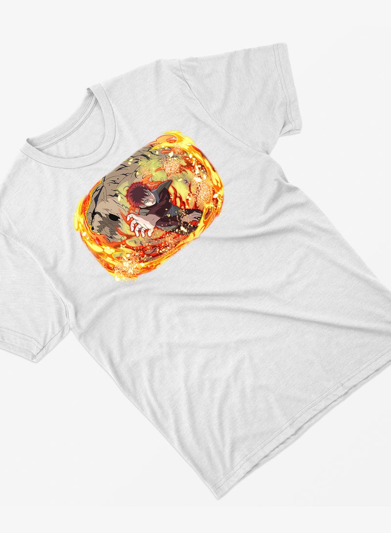 Fashion World Cotton T-shirt Printed with High-quality Anime Naruto Gaara  - Image 2