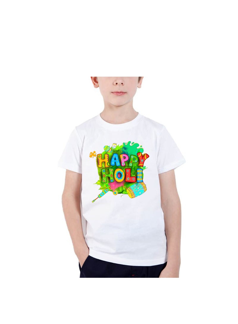 برينت شوب فور مي هولى مطبوعة برقبة دائرية قطن للأولاد تصميم 4 - Image 1