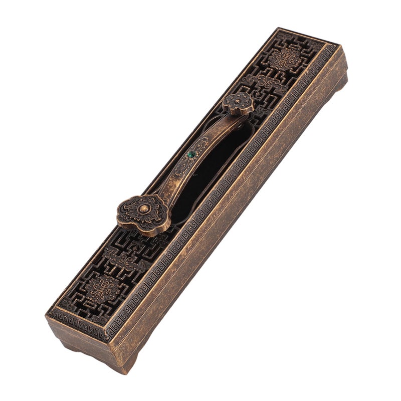 15cm Incense Burner Vivid Relieve Fatigue Decorative Elegant Incense Stick Holder for Meditation Room Yoga Room Office Brass Color - Image 3