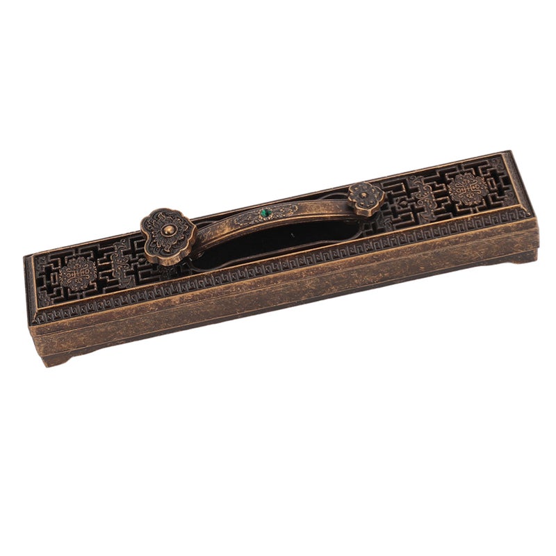 15cm Incense Burner Vivid Relieve Fatigue Decorative Elegant Incense Stick Holder for Meditation Room Yoga Room Office Brass Color - Image 4