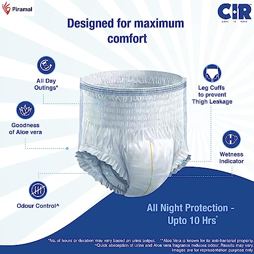 CIR Adult Diaper Pants Style | Adult Diaper Extra Large (XL)|Waist (100-150cm I 40"-59") |10 hr Absorption-Protection | Unisex with Wetness Indicator | Odour Control | Goodness of Aloe Vera | 10 Units - Image 4