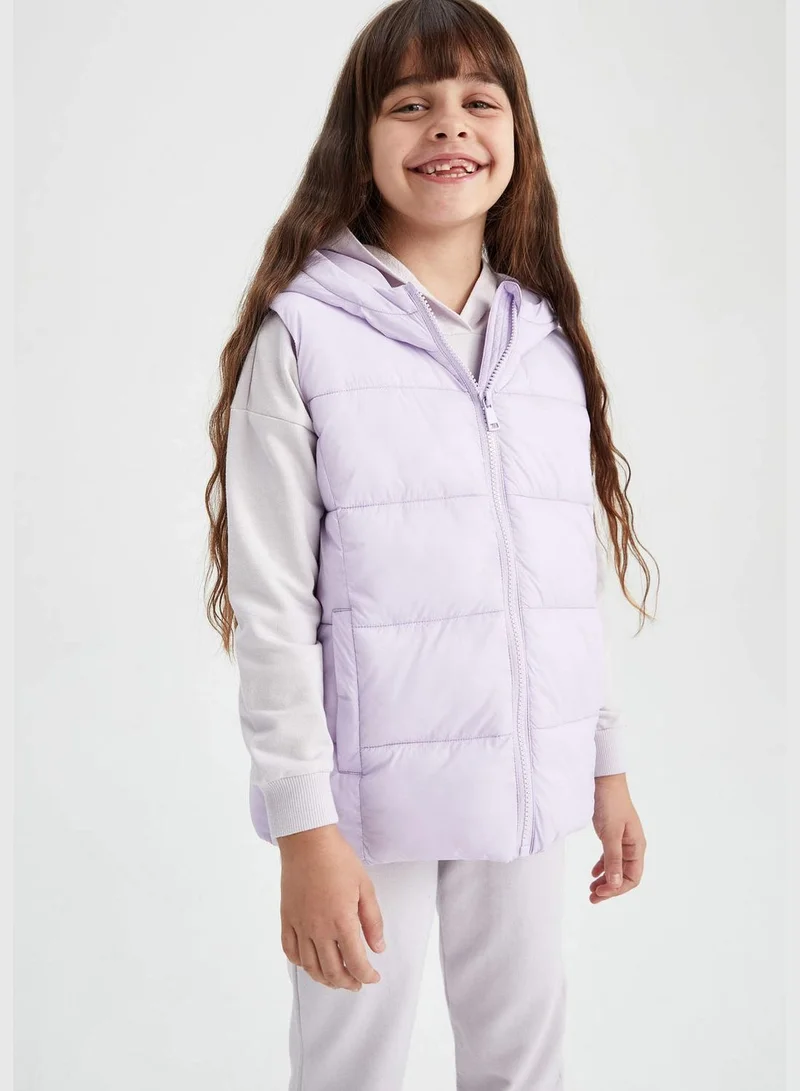 DeFacto Girl Hooded Long Sleeve Outer Wear Vest
