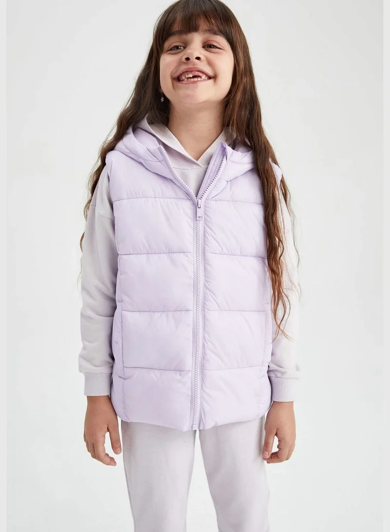DeFacto Girl Hooded Long Sleeve Outer Wear Vest