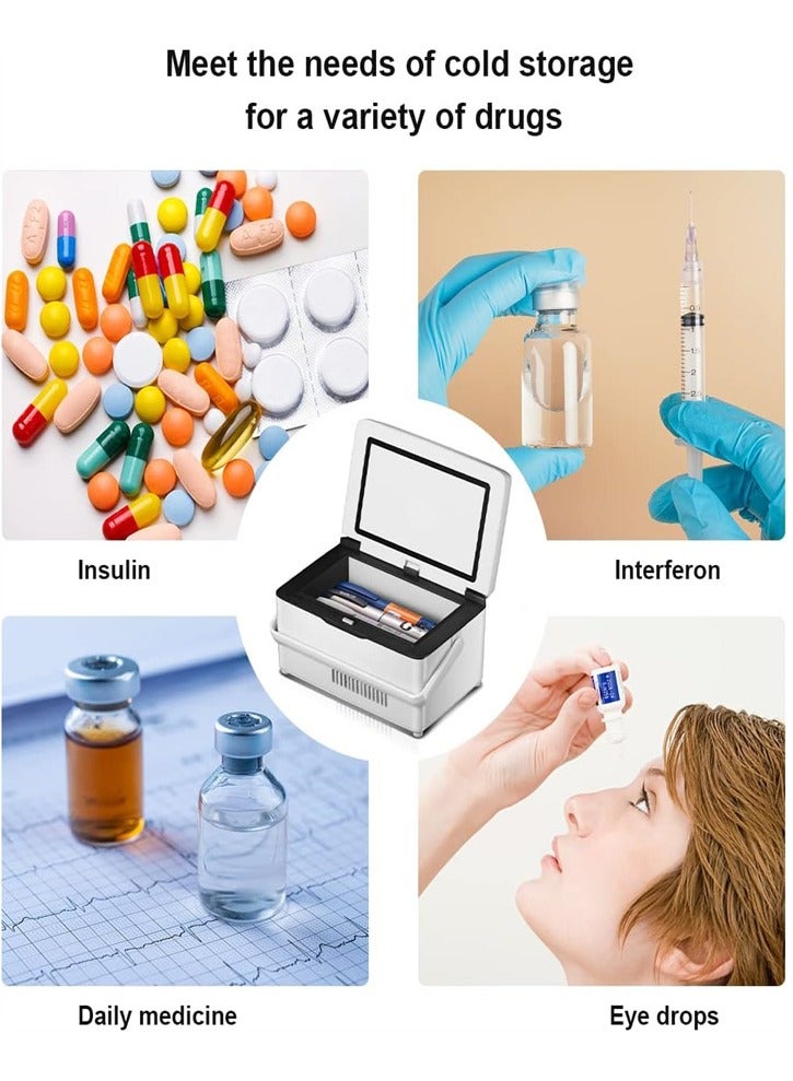 Generic Insulin Cooler Travel Case Mini Refrigerated Diabetic Bag Supplies Fridge Box Large Capacity (White) - Image 2