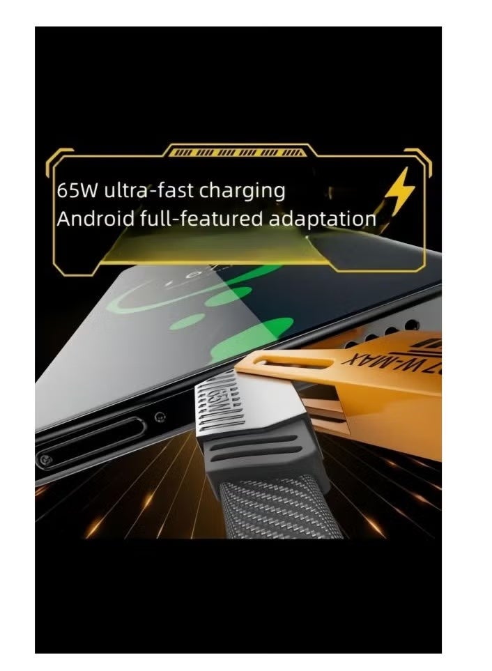 دبل كابل شحن سريع من سلسلة سريعة 4 في 1 لكل من أجهزة iPhone الجديدة والقديمة وكابلات Android Type-C + Micro USB - Image 3