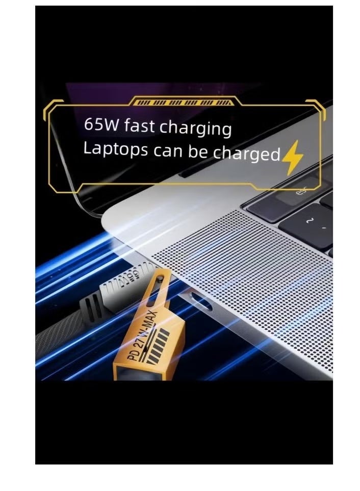 دبل كابل شحن سريع من سلسلة سريعة 4 في 1 لكل من أجهزة iPhone الجديدة والقديمة وكابلات Android Type-C + Micro USB - Image 5