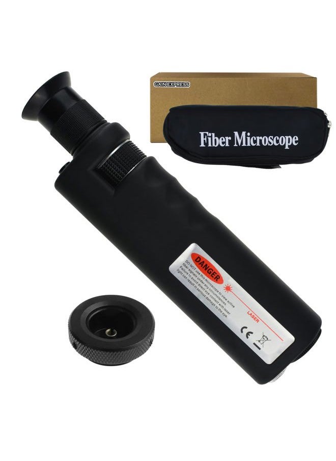 GAIN EXPRESS Optical Fiber Microscope Cable Inspection 400x Magnification 2.5mm Adaptor Including 2.5mm and 1.25mm Adapters  - Image 1