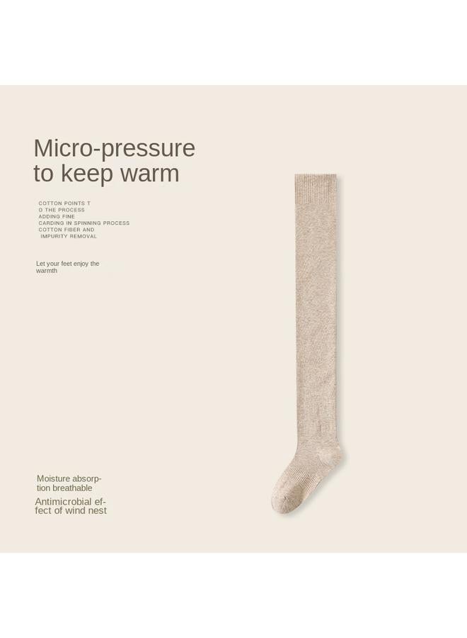 Bluejw Super Long Pressure Knee Socks Women's Autumn And Winter Long Thick Warm Non-slip Jk Thigh Socks Gray High Tube Knee Cotton Socks  - Image 1