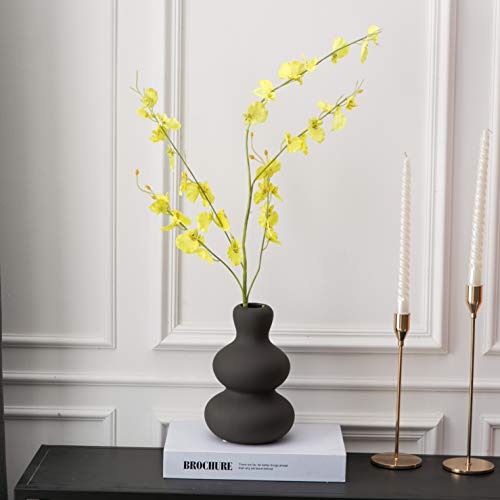 Tenforie Ceramic Vase for Decor, Black Modern Vases for Home Decor Living Room, Home, Office, Centerpiece,Table and Wedding - Image 5