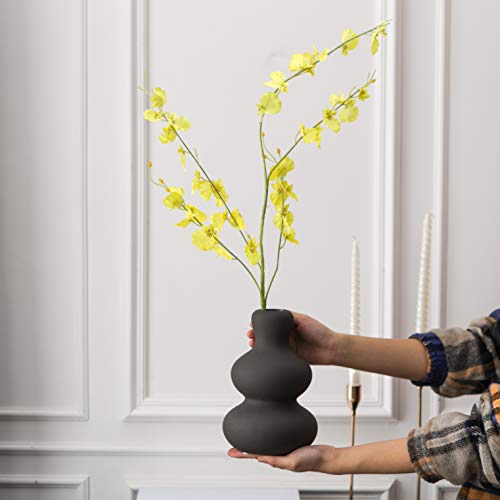 Tenforie Ceramic Vase for Decor, Black Modern Vases for Home Decor Living Room, Home, Office, Centerpiece,Table and Wedding - Image 4