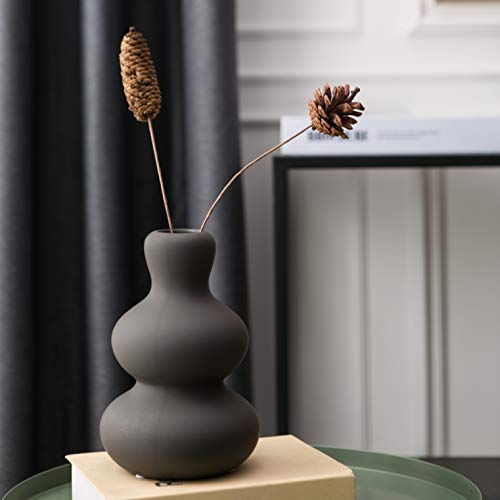 Tenforie Ceramic Vase for Decor, Black Modern Vases for Home Decor Living Room, Home, Office, Centerpiece,Table and Wedding - Image 2