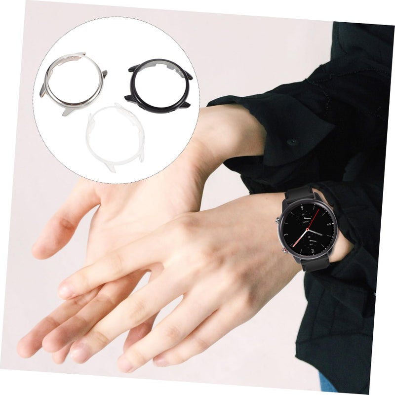 3Pcs Transparent TPU Protective Case Full Coverage Hard Shell Scratch Resistant Watch Case - Image 4