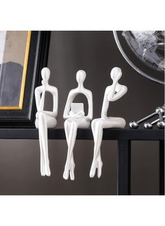 Set Of 3 Pcs Abstract Thinker Art Statue Ornaments Abstract Decor Sculptures Resin Statue Modern Decorative Objects Desk Decor Small Shelf Decor Figurines Home Decorations For Living Roomn﻿