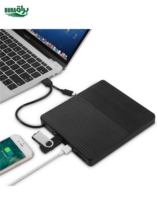 BURAQ Type-C Portable External CD Burner Optical Drive  - Image 1