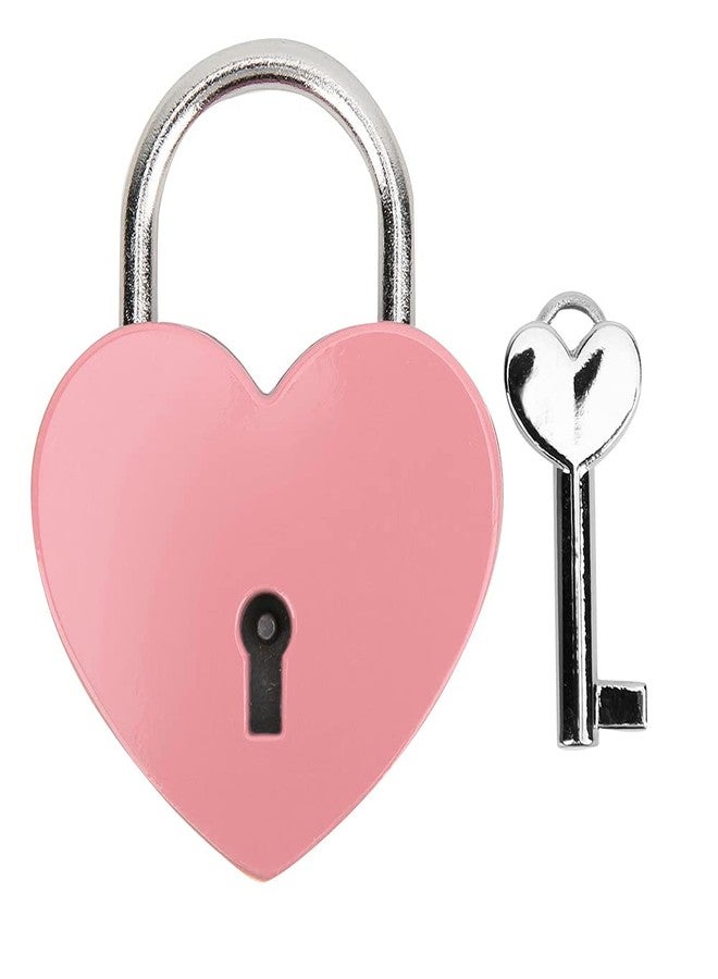 AYNEFY Treasure Chest Padlock, Heart Shaped Metal Lock Colorful Diary Book Security Padlock with Key for Jewelry Box Purse Handbag Cabinet Lockers Letter Box () - Image 1