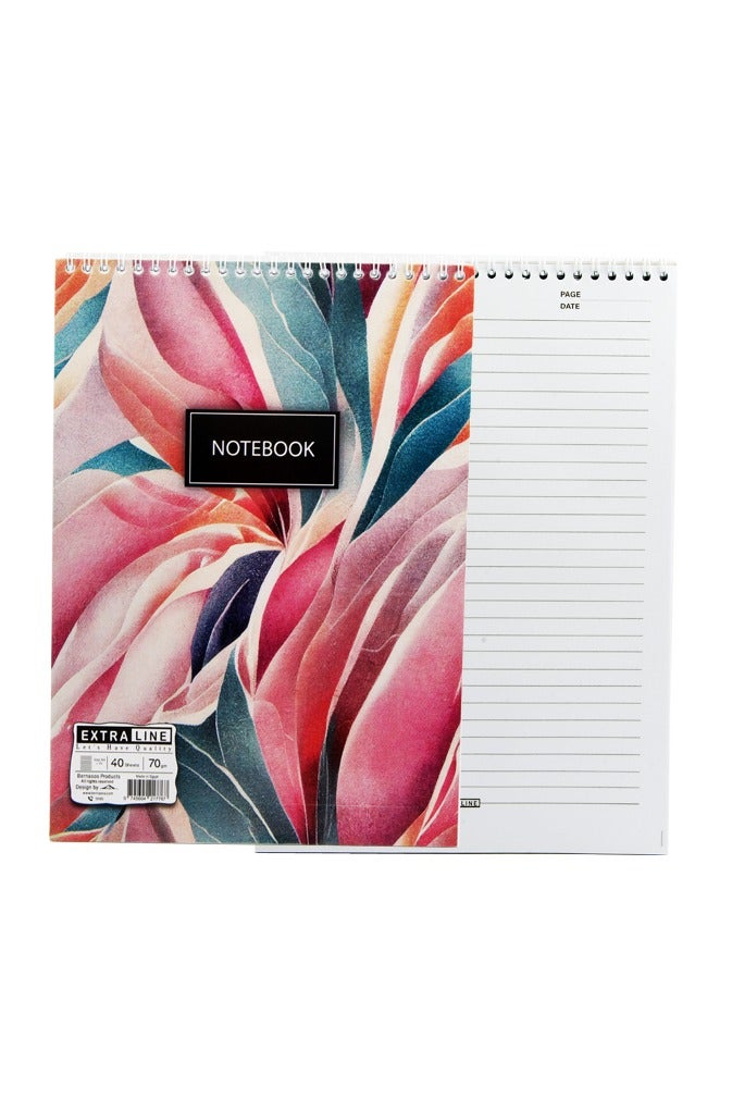 EXTRA LINE Block Notepad Lined 40 Sheets 70gsm A4 Size Wire bound - Extra Line - Image 1
