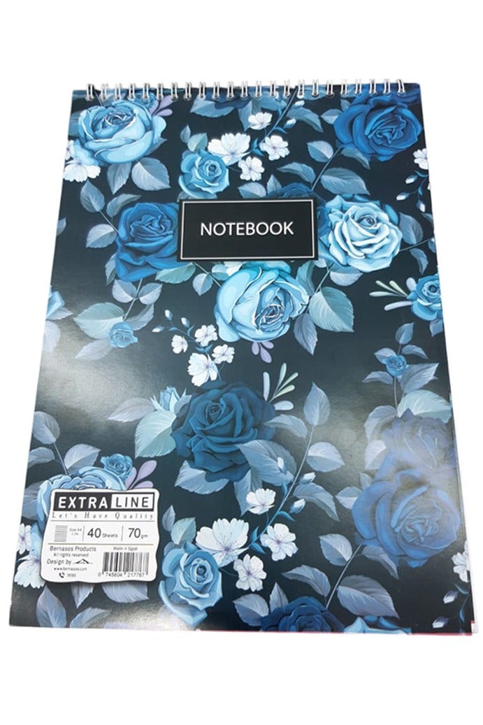 EXTRA LINE Block Notepad Lined 40 Sheets 70gsm A4 Size Wire bound - Extra Line - Image 2