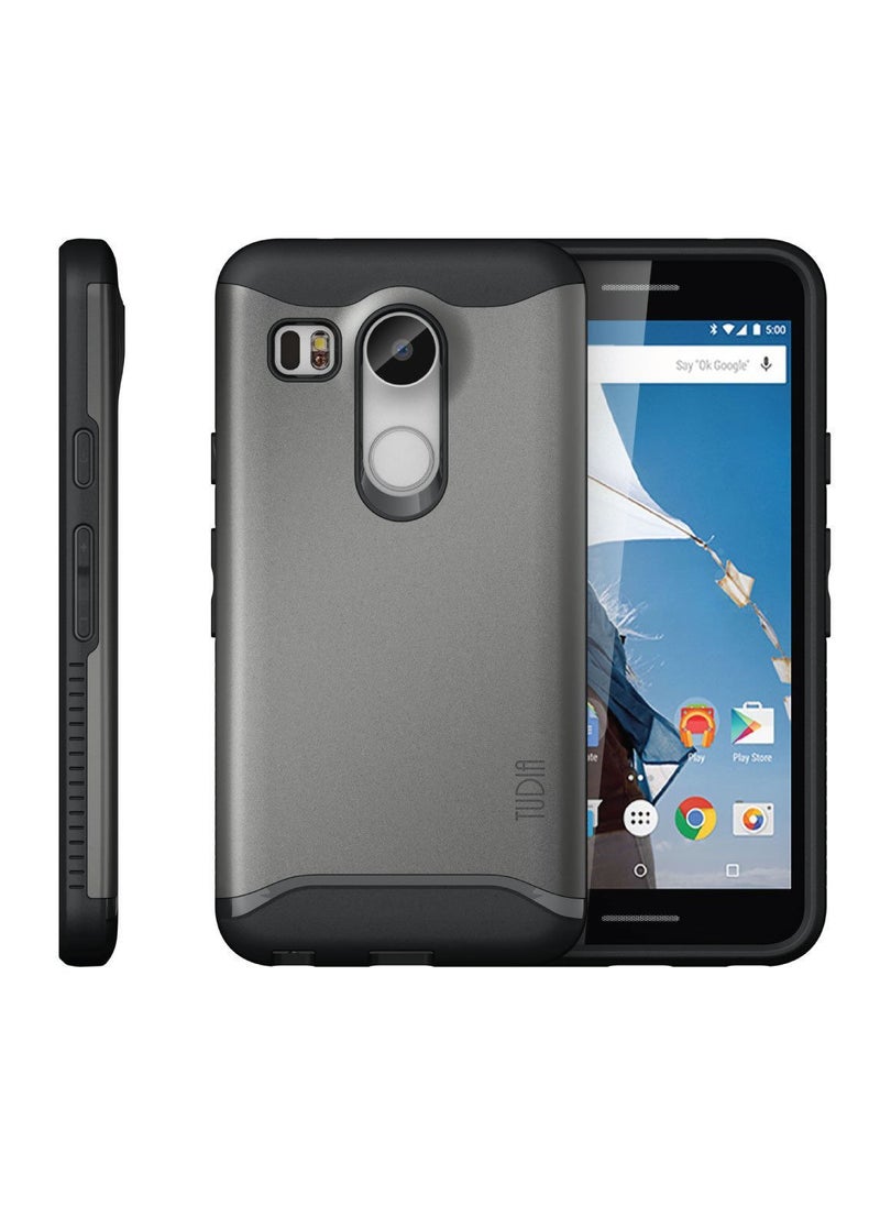 TUDIA - Google Nexus 5X Case, TPU and PC Cover, Dual-Layer Protection, TD-MERGE Design, Metallic Slate - Image 1