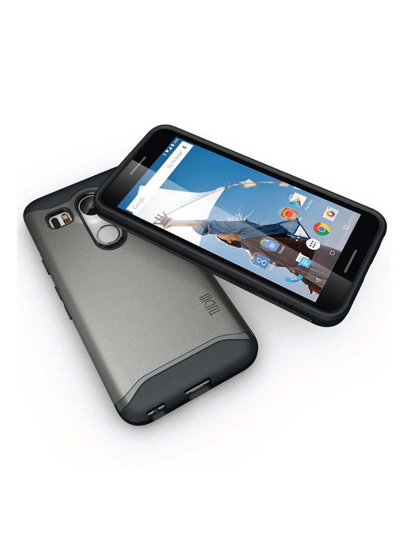 TUDIA - Google Nexus 5X Case, TPU and PC Cover, Dual-Layer Protection, TD-MERGE Design, Metallic Slate - Image 1