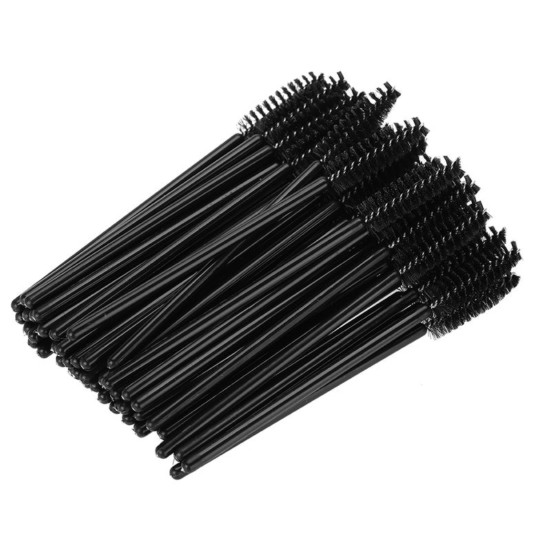 50Pcs Disposable Eyelash Brush Makeup Mascara Wands Extension Applicator Tools Black - Image 2
