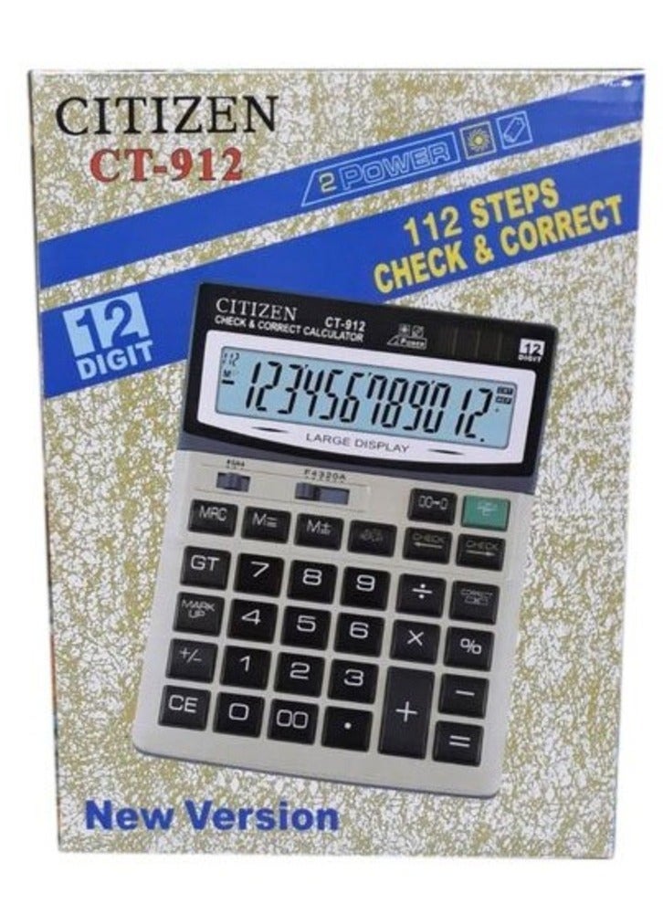 "Efficient and Accurate: The CT-912 Basic Calculator with 12-Digit Display"