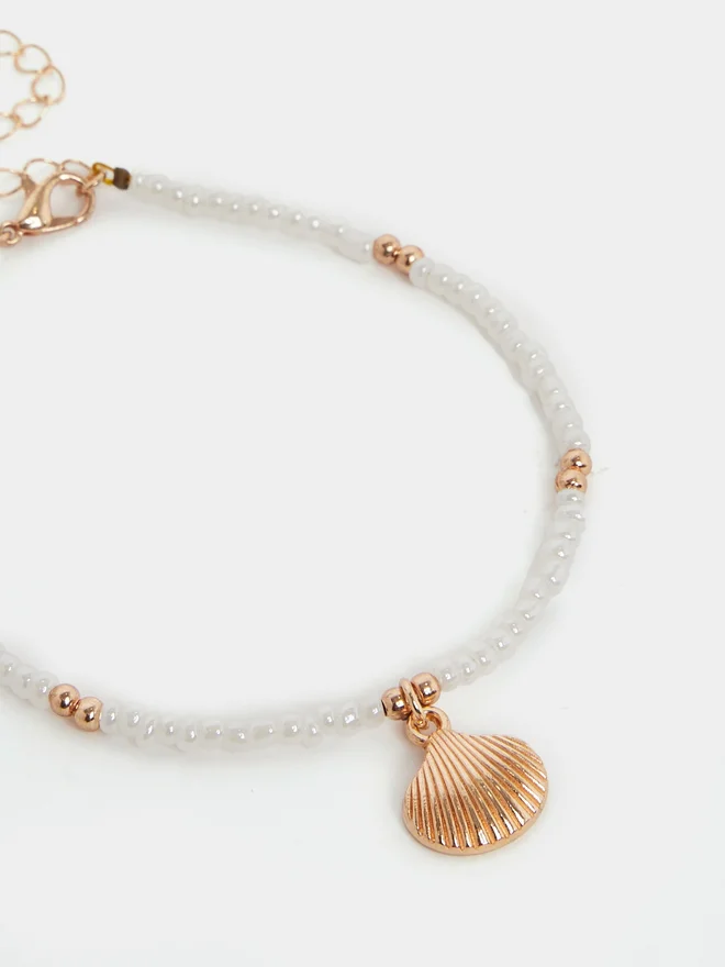 Styli Styli Set of 4 - Shell Drop Beaded Anklet