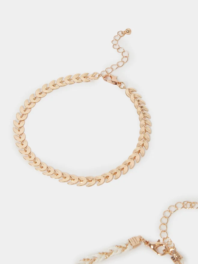 Styli Styli Set of 4 - Shell Drop Beaded Anklet
