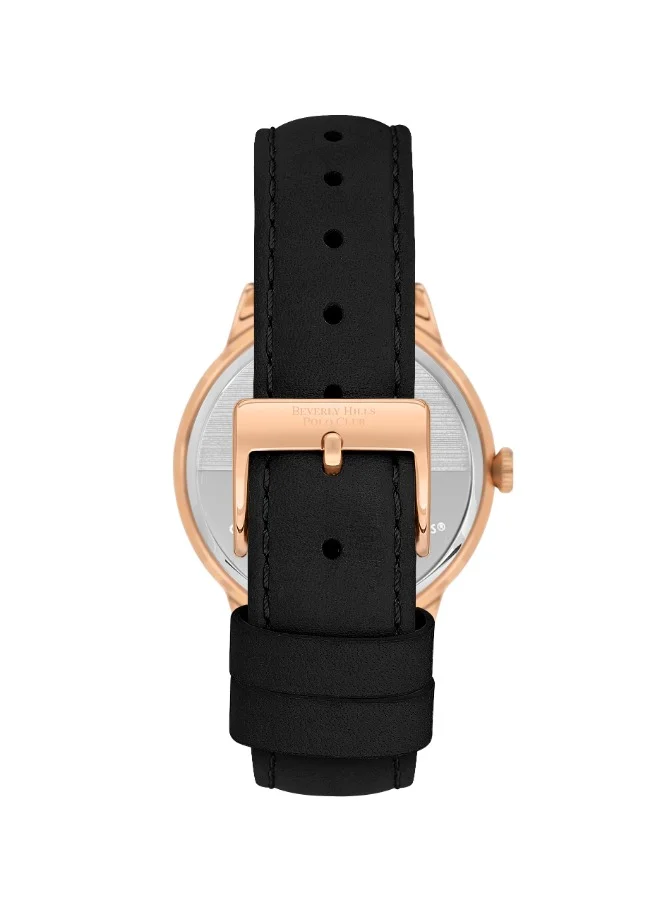 بيفرلي هيلز بولو كلوب Beverly Hills Polo Club BP3580C.451 Women Analog Display Watch & Leather Strap Black