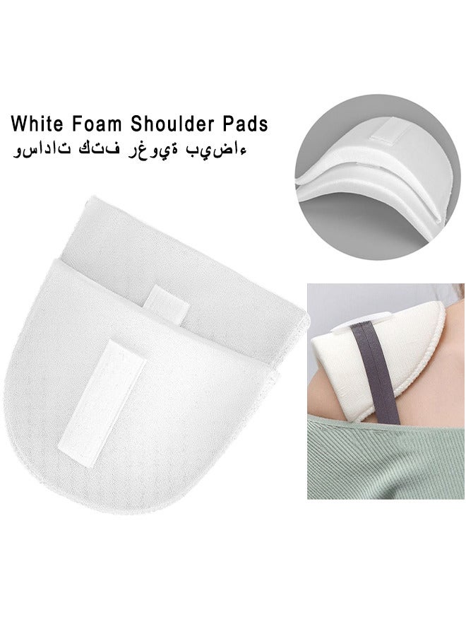 Depend Sewing Shoulder Pads For Women Men, Soft Foam Padded Self Adhesive Shoulder Pad, 1 Pairs White Foam Shoulder Pads For Blazer Clothes Sewing Accessories Craft DIY - Image 1