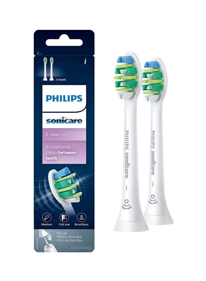 Philips 2-Piece Sonicare Replacement Toothbrush Heads White/Green/Blue - Image 1