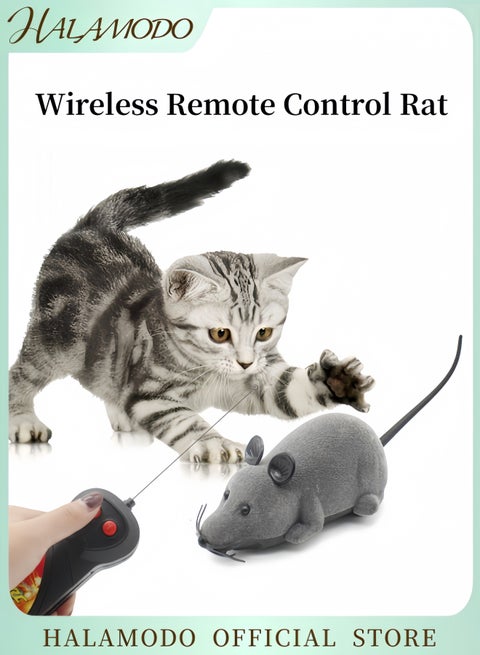 Wireless Remote Control Rat Electronic Motion Remote Controlled Mouse Cat Toy Simulation Mouse Toy with Battery Powered for Cat Dog