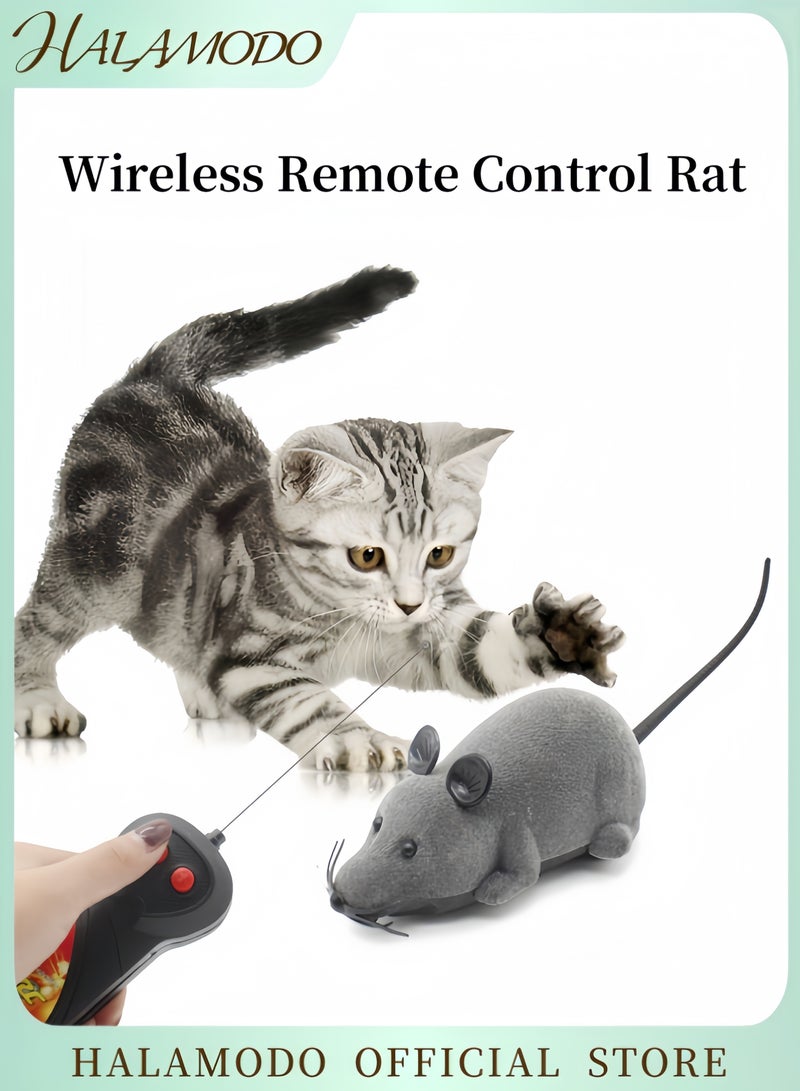 Wireless Remote Control Rat Electronic Motion Remote Controlled Mouse Cat Toy Simulation Mouse Toy with Battery Powered for Cat Dog