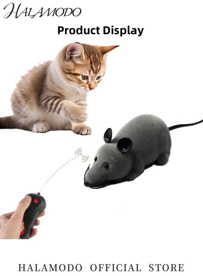 Wireless Remote Control Rat Electronic Motion Remote Controlled Mouse Cat Toy Simulation Mouse Toy with Battery Powered for Cat Dog
