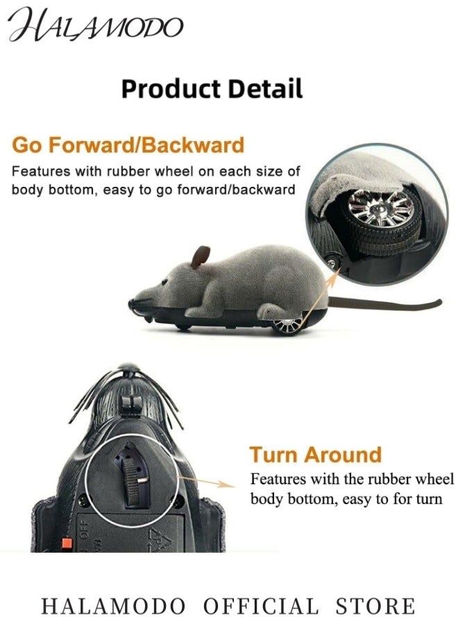 Wireless Remote Control Rat Electronic Motion Remote Controlled Mouse Cat Toy Simulation Mouse Toy with Battery Powered for Cat Dog