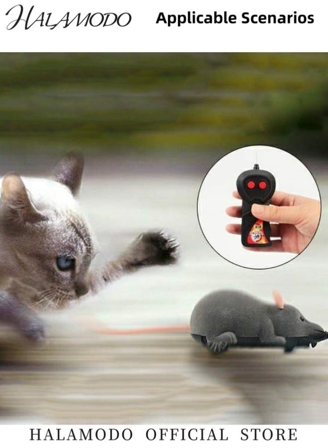 Wireless Remote Control Rat Electronic Motion Remote Controlled Mouse Cat Toy Simulation Mouse Toy with Battery Powered for Cat Dog