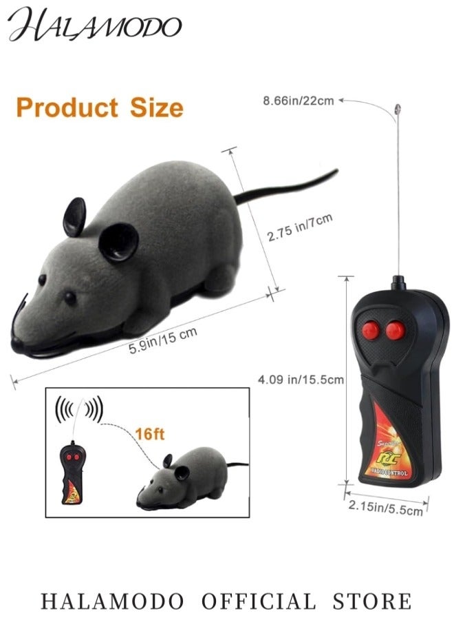 Wireless Remote Control Rat Electronic Motion Remote Controlled Mouse Cat Toy Simulation Mouse Toy with Battery Powered for Cat Dog
