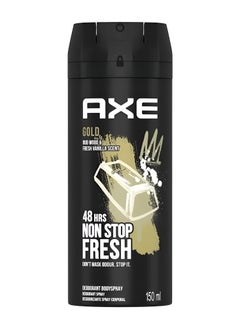 Gold Oud Wood and Fresh Vanilla Scent Deodorant Bodyspray 150ml