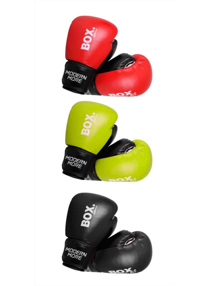 بوكس قفازات ملاكمة احترافية، جلد صناعي، لتدريبات الملاكمة والكيك بوكسينغ - Image 1