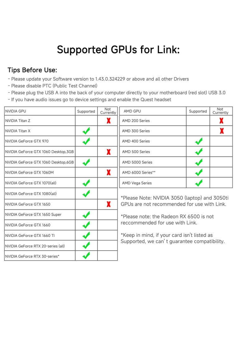 Peachjoy - Link Cable Compatible with Meta Quest 3, Extend Playtime, 16FT USB A to USB C Charging Cable Compatible with Oculus Quest 2/ Pico VR Headset and PC Connection - Image 1