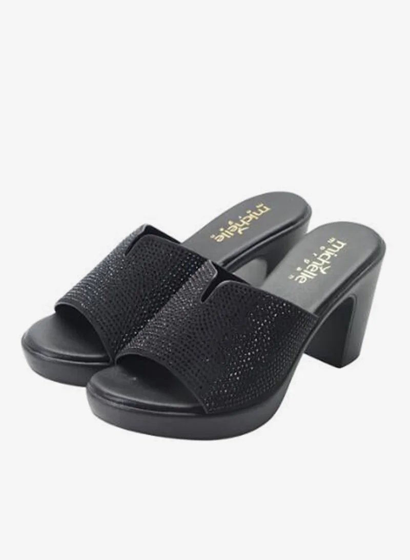 Michelle Morgan Black 092-3080 Michelle Morgan Ladies High Heel Sandals 514RJ156 Black for Women | Best Price UAE