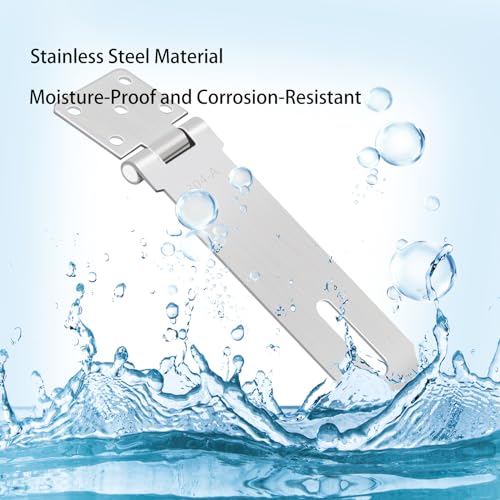 Tanbupu 2Pcs Door Locks Hasp Latch,3 Inch 304 Stainless Steel Safety Packlock Clasp Hasp Lock Latch,Hinge Lock Padlock with Screws for Gates,Doors,Cabinets, Closets and More - Image 4